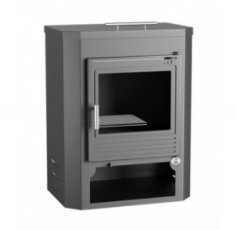 ESTUFA DE LEÑA FRONTAL CON HORNO CALIENTA PLATOS M-102 15KW