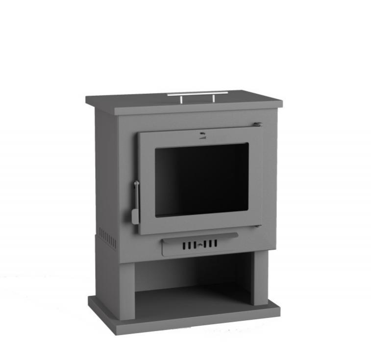 Estufa Leña Frontal Calientaplatos con Tapa Mod. CH-1 15KW